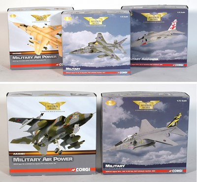 Lot 3453 - Corgi Aviation Archive 1:72 Scale SEPECAT Jaguar Models