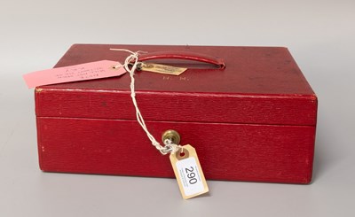 Lot 290 - Early 20th Century Crimson Leather Document...