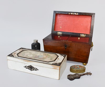 Lot 267 - Late Georgian Mahogany Tea Chest, box with...