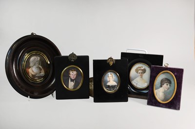 Lot 163 - English School (19th century): Miniature...