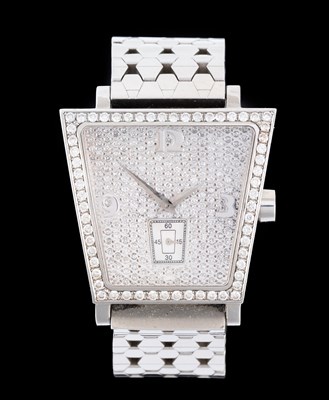 Lot 2168 - Corum: A Stainless Steel Asymmetric Diamond...