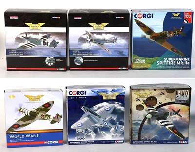 Lot 3456 - Corgi Aviation Archive 1:72 Scale Supermarine Spitfire Models