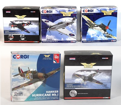 Lot 3442 - Corgi Aviation Archive 1:72 Scale Hawker Hurricane Models