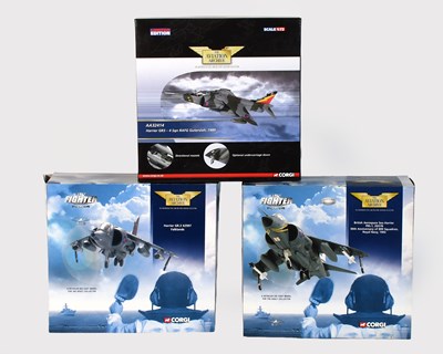 Lot 3441 - Corgi Aviation Archive 1:72 Scale Hawker Harrier Models