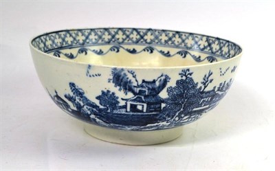 Lot 57 - An 18th century Liverpool porcelain transfer printed bowl, 20cm diameter