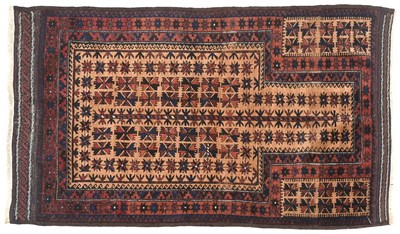 Lot 443 - Baluch Prayer Rug Torbat-e Heydariyeh, Early...
