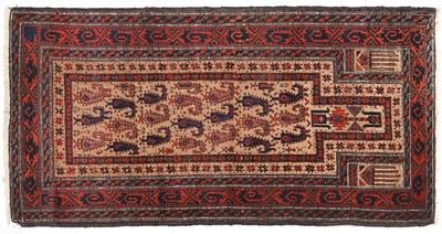 Lot 455 - Baluch Prayer Rug Torbat-e Heydariyeh, Circa...