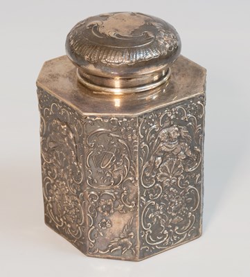 Lot 100 - A German Silver Tea-Caddy, by Neresheimer,...