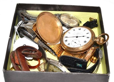 Lot 64 - A collection of assorted gold and other watches etc