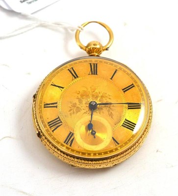 Lot 67 - An 18ct gold pocket watch