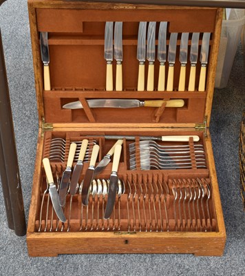 Lot 286 - A Cased Silver Plate Table-Service, Old...