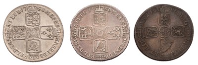 Lot 82 - William III, Shilling 1696, (S.3497), areas of...