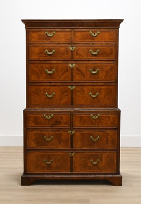 Lot 240 - A George II Figured Walnut, Crossbanded and...