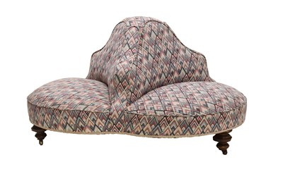 Lot 594 - A Victorian Three-Seater Conversation Sofa,...