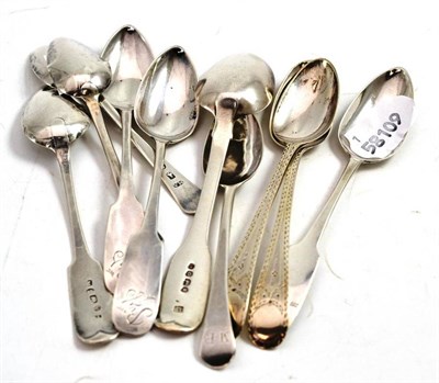 Lot 79 - Collection of ten Georgian silver teaspoons