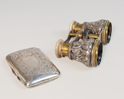 Lot 111 - A Pair of Silver-Mounted Opera or Field...