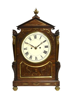 Lot 197 - A Mahogany and Brass Inlaid Egyptian Revival...