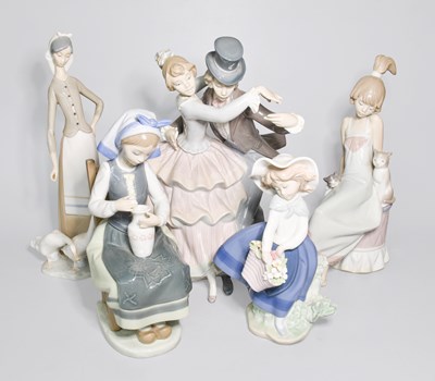 Lot 232 - Five Various Lladro Porcelain Figures,...