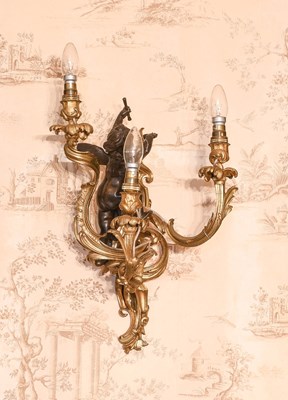 Lot 47 - A Louis XV-Style Bronze and Gilt-Bronze...
