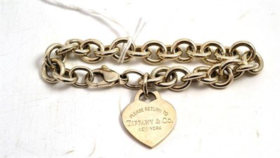 Lot 86 - A silver bracelet and padlock by Tiffany & Co