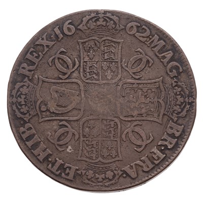 Lot 57 - Charles II, Crown 1662, rose below bust, (Bull...