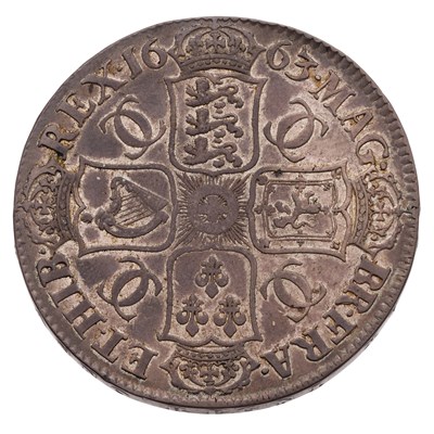 Lot 58 - Charles II, Crown 1663, XV on edge, (Bull 353,...