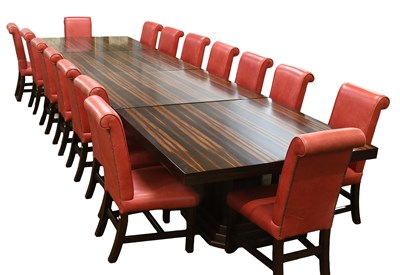 Lot 684 - A Madagascar Ebony Veneered Boardroom Dining...