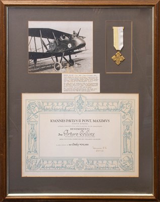 Lot 16 - A Papal Benemerenti Medal, awarded by Pope...