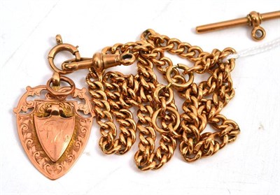 Lot 95 - A 9ct gold chain and medal