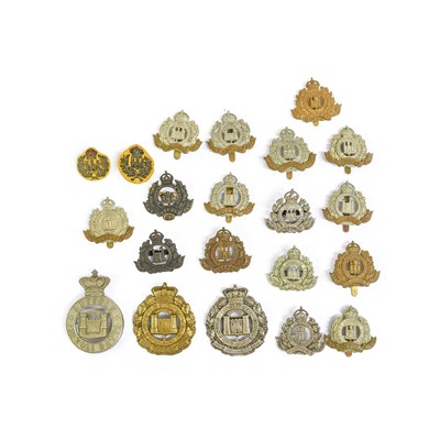 Lot 90 - A Collection of Twenty One Badges to the...