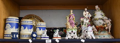 Lot 201 - 19th Century and Later Ceramics, including a...