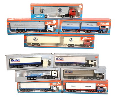 Lot 3498 - Tekno (Holland) A Collection Of DAF And Scania Trucks