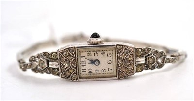 Lot 100 - A 1930's paste cocktail watch