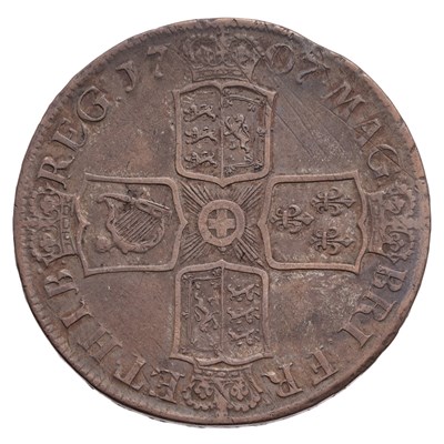 Lot 84 - Anne, Crown 1707E, SEXTO, Edinburgh Mint,...
