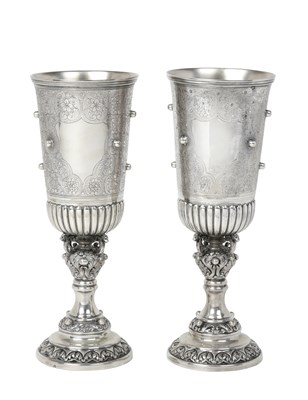 Lot Two Portuguese Silver Goblets