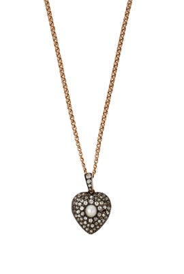 Lot 2369 - A Mid-Victorian Diamond and Split Pearl Locket...