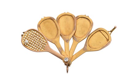 Lot 2219 - A Diamond and Pearl Novelty Pendant comprising...