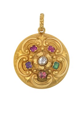 Lot 2011 - A Regard Locket, circa 1880 of circular form,...