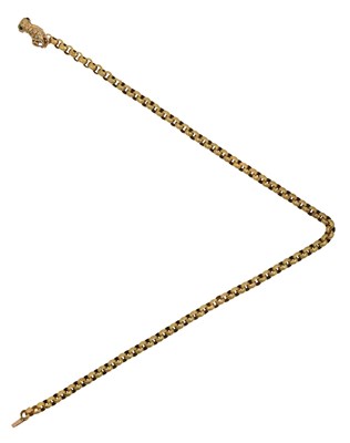 Lot 2013 - A Fancy Link Necklace, circa 1850 the textured...