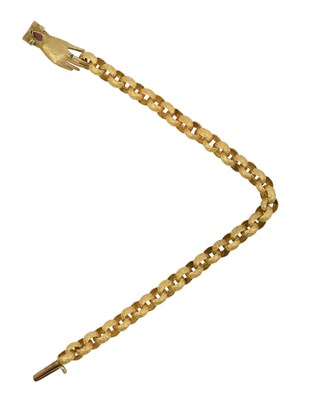 Lot 2018 - A Fancy Link Bracelet, circa 1850 the textured...