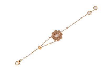 Lot 2062 - A Diamond Bracelet the central articulated...