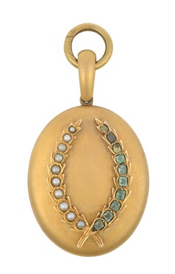 Lot 2034 - A Late 19th Century Emerald and Split Pearl...
