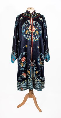 Lot 2088 - Early 20th Century Chinese Navy Blue Silk Robe...