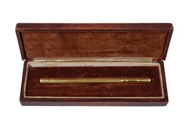 Lot A Victorian or Edward VII Gold Combination Propelling-Pencil and Fountain-Pen