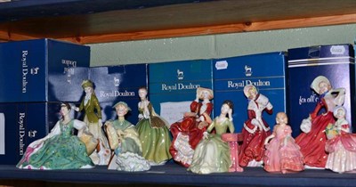 Lot 120 - Ten Royal Doulton figurines (six with original boxes)