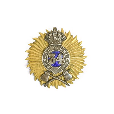 Lot 107 - An Indian Army Officer's Pagri Badge to the...