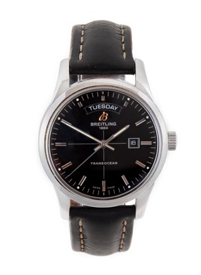 Lot 2183 - Breitling: A Stainless Steel Automatic...