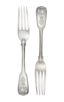 Lot A Set of Twelve Victorian Silver Table-Forks