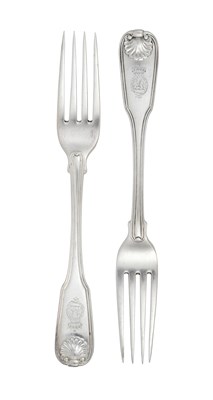 Lot A Set of Twelve George III Silver Table-Forks