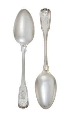 Lot A Set of Nine George III Silver Table-Spoons